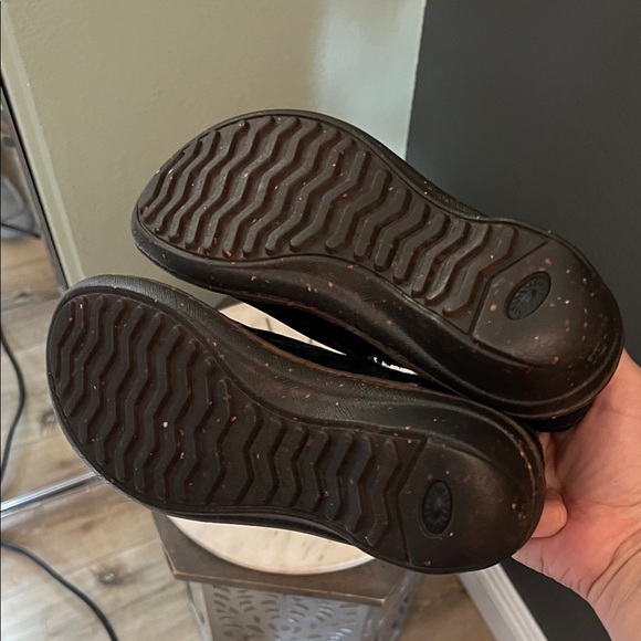 UGG Black Suede Shearling-Lined Slip-Ons - Picture 4 of 10